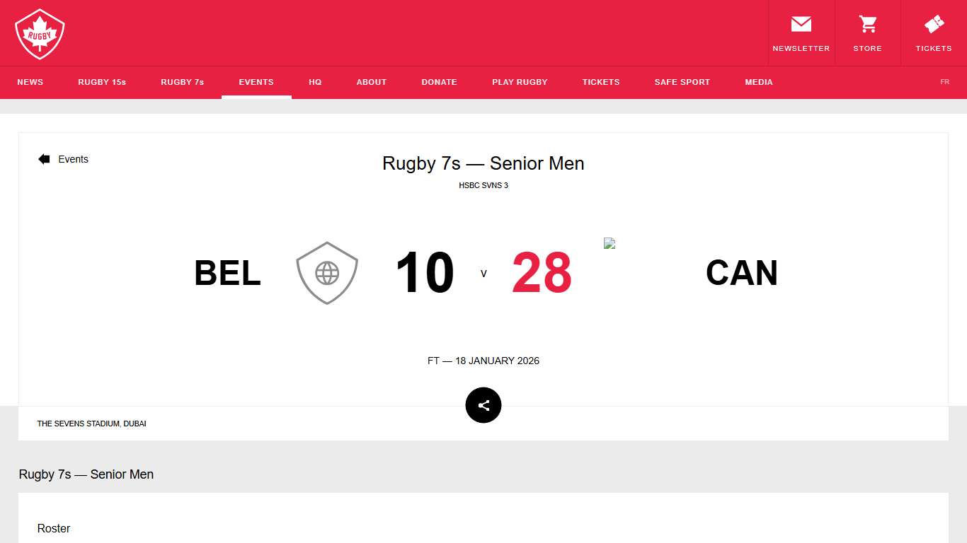 Belgium v Canada 2026-01-18 – Rugby 7s — Senior Men — Rugby Canada